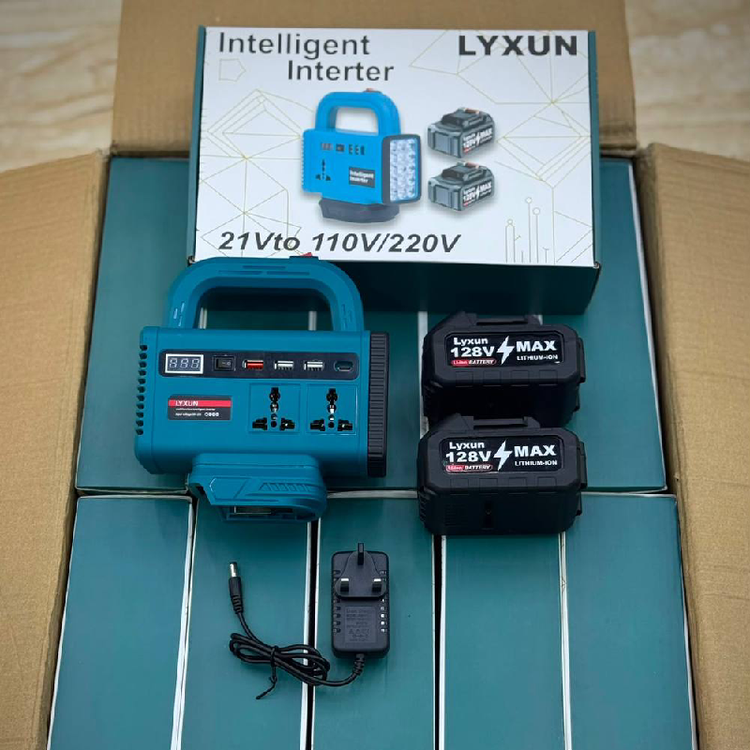 اینورتر شارژی هوشمند LYXUN دو پریز تبدیل برق ۲۲۰ ولت